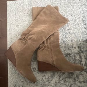 Sole Society Suede Tan Boots